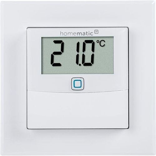 Homematic IP Temp.- und Luftfeuchtigkeitssensor Display –innen (150180A0) Smart-Home-Zubehör, weiß