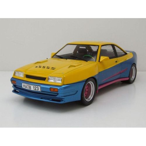 MCG Modellauto Opel Manta B Mattig "Manta Manta" 1991 gelb blau Modellauto 1:18 MCG