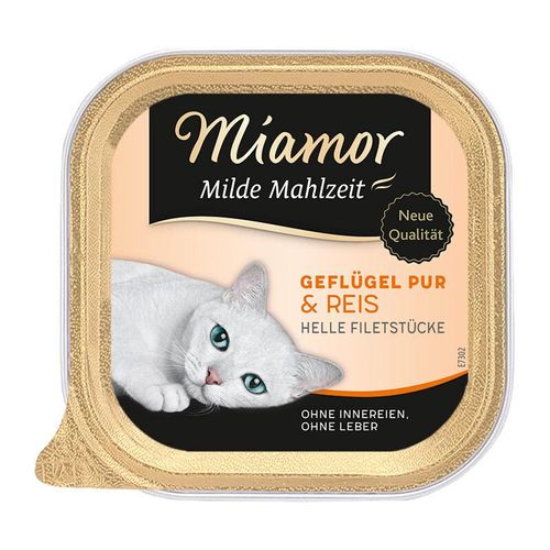 Miamor Milde Mahlzeit Geflügel pur & Reis 64x100 g