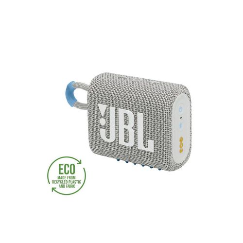 JBL GO 3 ECO Bluetooth-Lautsprecher (A2DP Bluetooth, 4,2 W), weiß