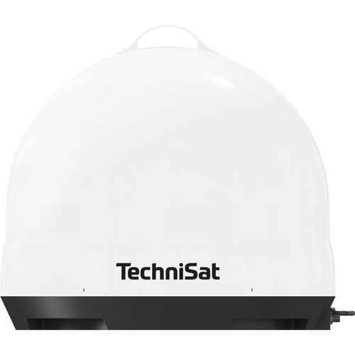 TechniSat SKYRIDER DOME ISI Camping Sat-Anlage (DVB-S2, für Außenbereich), Satellitenschüssel, Astra 19,2°, Single-LNB, Wetterschutzgehäuse, schwarz|weiß