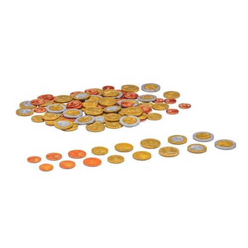 Wissner® aktiv lernen Lernspielzeug Spielgeld Münzen mittlerer Satz (80 Münzen) (80-St)