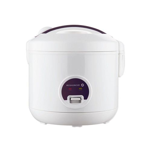 Reishunger Reiskocher - Reiskocher, 500 W, Mit Dampfgarfunktion & Warmhaltefunktion, lila|weiß