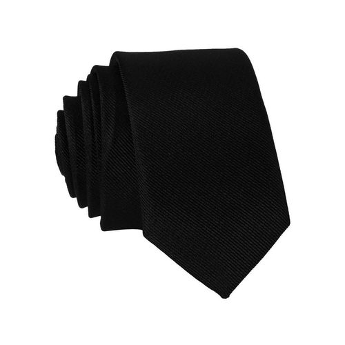 DonDon Krawatte schmale Krawatte 5 cm unifarben (Packung