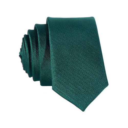 DonDon Krawatte schmale Krawatte 5 cm unifarben (Packung