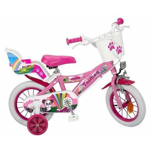 Toimsa Bikes Kinderfahrrad 12 Zoll Kinder Mädchen Fahrrad Kinderfahrrad Pink Rad Bike Fantasy