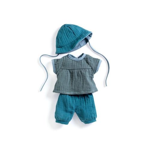 DJECO Puppenkleidung Pomea leichtes Outfit aus Doppelgaze Sommer DJ07891