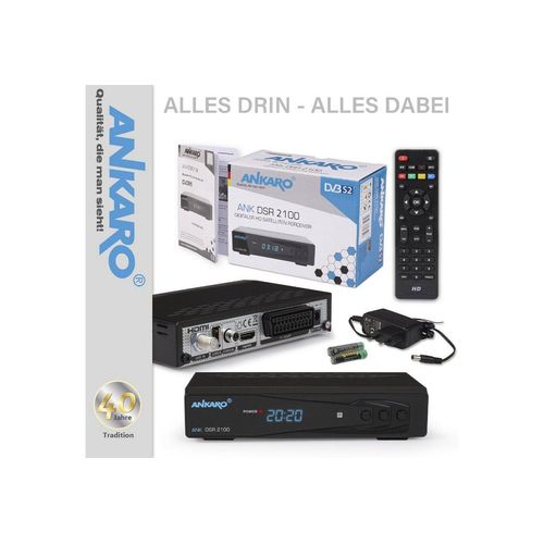 Ankaro 2100 DSR mit Aufnahmefunktion + HDMI Kabel SAT-Receiver (PVR