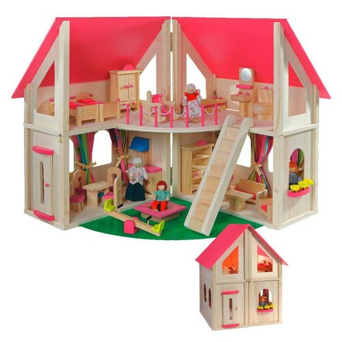 howa Puppenhaus klappbar, aus Holz