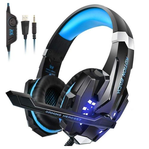 Haiaveng Gaming Headset für PS4 PS5 PC Xbox Series Gaming-Headset (3.5 mm Deep Bass Stereo Surround Sound PS4 Headset)
