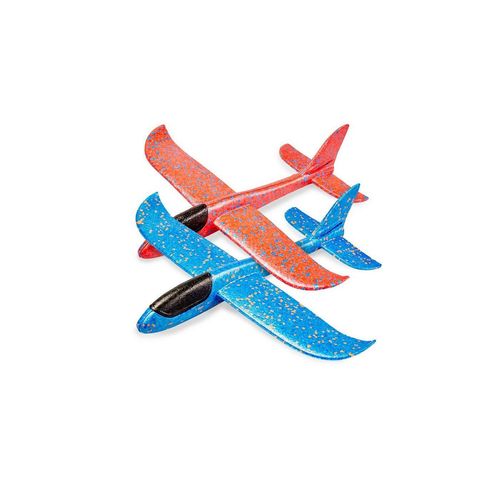 Flanacom Spielzeug-Flugzeug XXL Styroporflugzeug Styroporflieger für Kinder