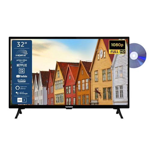 Telefunken XF32SN550SD LCD-LED Fernseher (80 cm/32 Zoll, Full HD, Smart TV, HDR, Triple-Tuner - 6 Monate HD+ gratis), schwarz