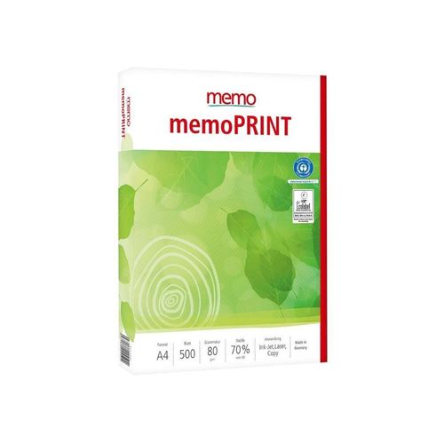 memo Kopierpapier memo Recycling-Kopierpapier 'memoPRINT' 500 Blatt