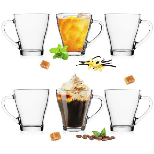 PLATINUX Latte-Macchiato-Glas Kaffeegläser mit Griff