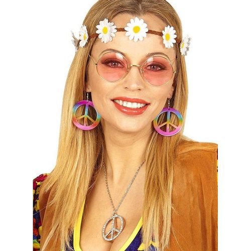 Widdmann Kostüm Hippie Accessoire-Set