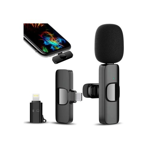 zggzerg Mikrofon iPhone/Android Lavalier Mikrofon Wireless