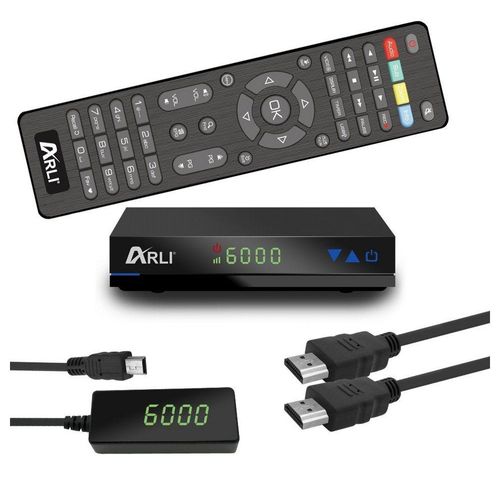 ARLI HD AH1 Satellitenreceiver DVB-S2 1 SAT-Receiver (Mini HD Sat Receiver mit vielen Funitionen