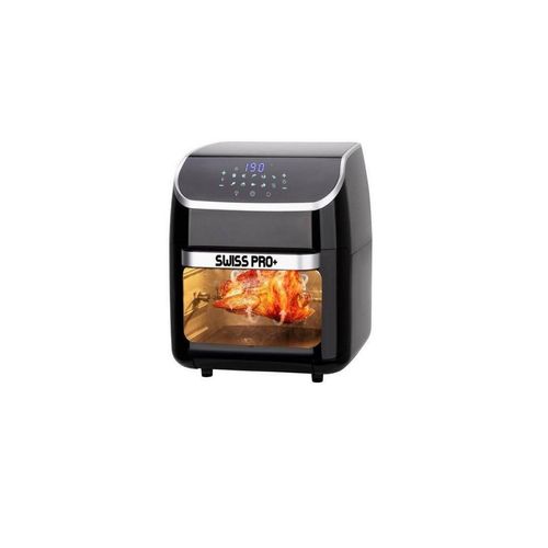 SWISS PRO+ Minibackofen Power Air Fryer Oven 12L mit LED-Touchscreen Mini-Backofen 1800W
