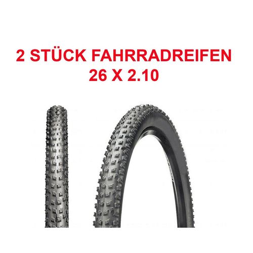 HZRC Fahrradreifen 2x 26 Zoll Fahrrad Reifen Decke Mantel für MTB 26 x 2.10 + (54-559) + Schlauch