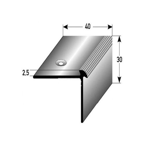 Treppenkante Lévis / Winkelprofil 30 x 40 x 2,5 mm Typ: 386 (Aluminium eloxiert, gebohrt)-bronze dunkel-2700 – bronze dunkel