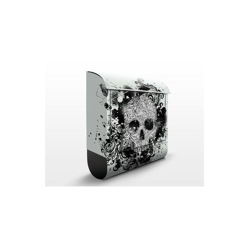 Wandbriefkasten – Skull – Briefkasten Schwarz-Weiß Größe: 46cm x 39cm