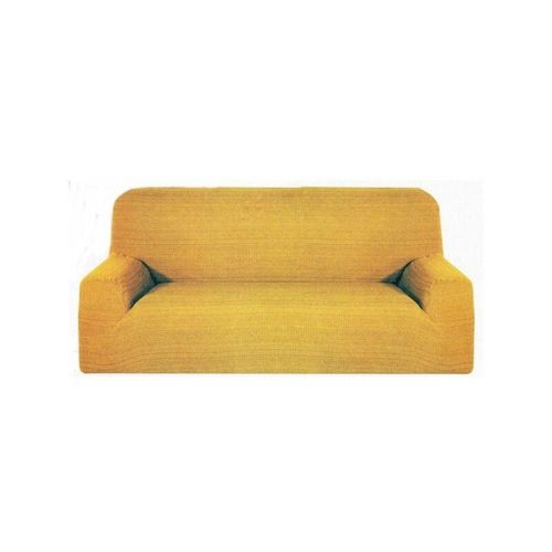 2-SITZER sofabezug ausziehbar von 110 bis 150 cm stretch stoff italien Gold – Gold