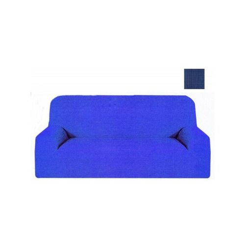 2-SITZER sofabezug ausziehbar von 110 bis 150 cm stretch stoff italien Blau – Blau