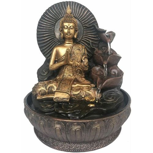 Quellendekoration Buddha Quelle Quellen Golden 22x22x27cm 23805 - Dorado - Signes Grimalt