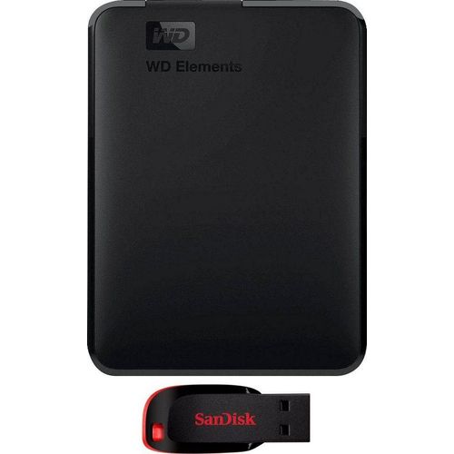WD Elements Portable externe HDD-Festplatte (1 TB) 2,5″, schwarz