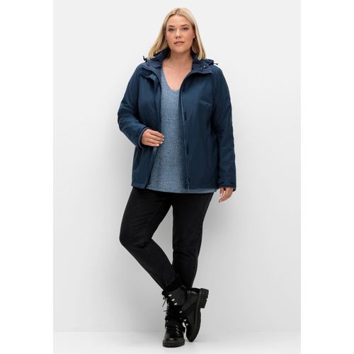 3-in-1-Winterjacke mit Fleece-Innenjacke, dunkelblau, Gr.44