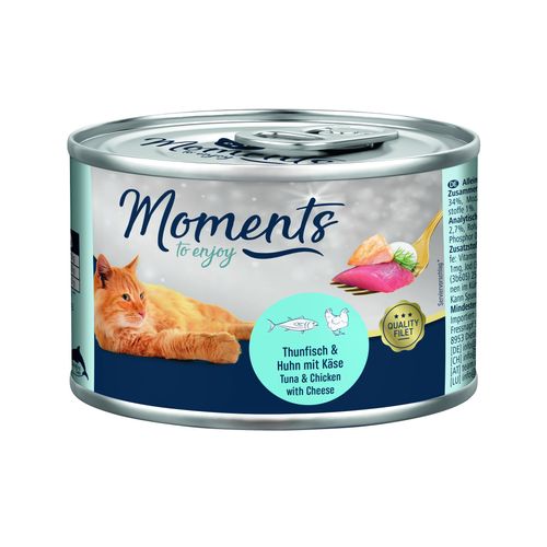 MOMENTS Adult Thunfisch & Huhn mit Käse 12x140 g