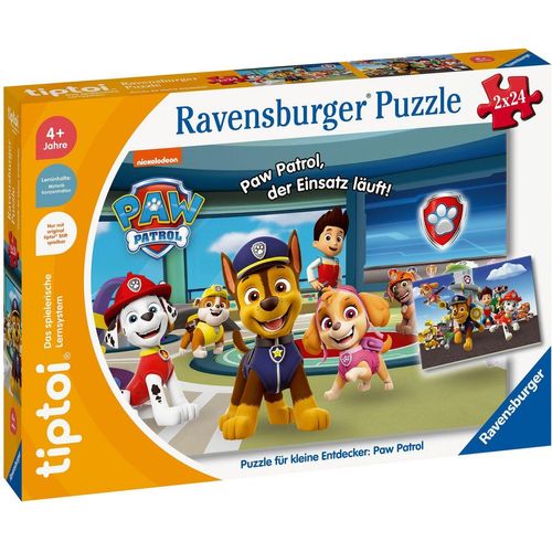 Ravensburger Puzzle tiptoi® Puzzle für kleine Entdecker: PAW Patrol, 24 Puzzleteile, (2 x 24 Teile) Made in Europe, FSC® - schützt Wald - weltweit, bunt