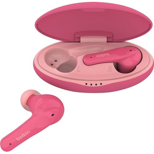 Belkin SOUNDFORM NANO – Kinder In-Ear-Kopfhörer wireless Kopfhörer (auf 85 dB begrenzt; am Kopfhörer), rosa