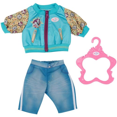 Baby Born Puppenkleidung Outfit mit Jacke, 43 cm, mit Kleiderbügel, blau