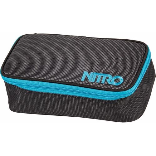 NITRO Federtasche Pencil Case XL, Federmäppchen, Schlampermäppchen, Faulenzer Box, Stifte Etui, blau|grau