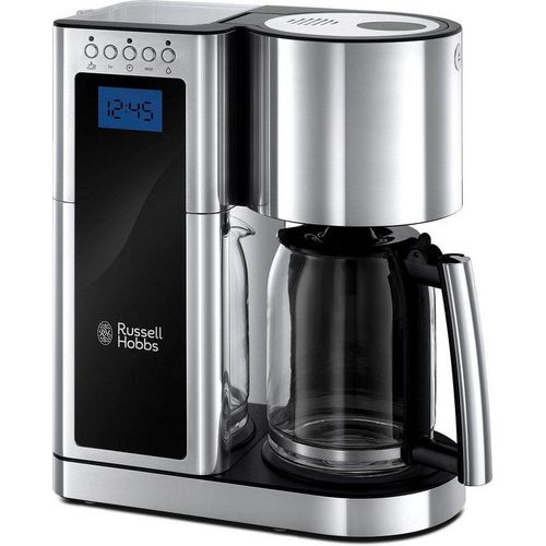 RUSSELL HOBBS Filterkaffeemaschine Elegance 23370-56, 1,25l Kaffeekanne, 1×4, 1600 Watt, schwarz|silberfarben