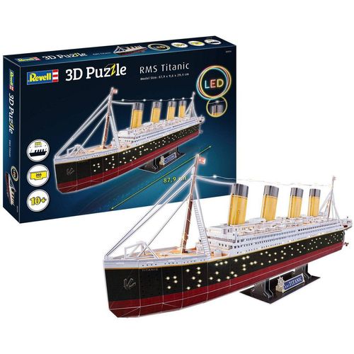 Revell® 3D-Puzzle RMS Titanic LED, 266 Puzzleteile, bunt