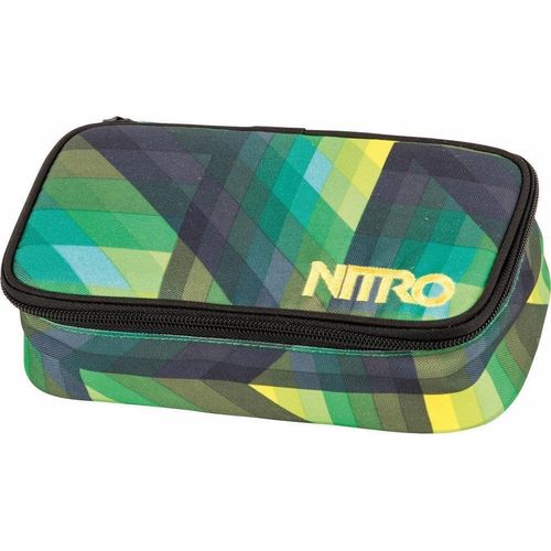 NITRO Federtasche Pencil Case XL, Federmäppchen, Schlampermäppchen, Faulenzer Box, Stifte Etui, blau|gelb|grün|schwarz
