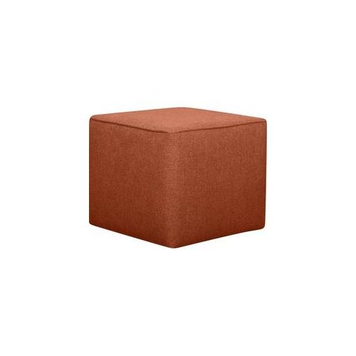 Designer-Hocker quadratisch rostbrauner Stoff PAVE