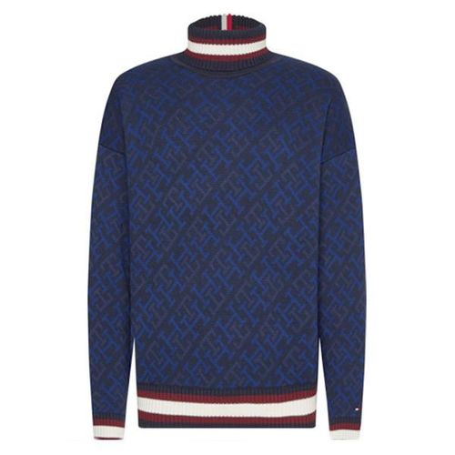 Tommy Hilfiger Monogram roll neck-desert sky