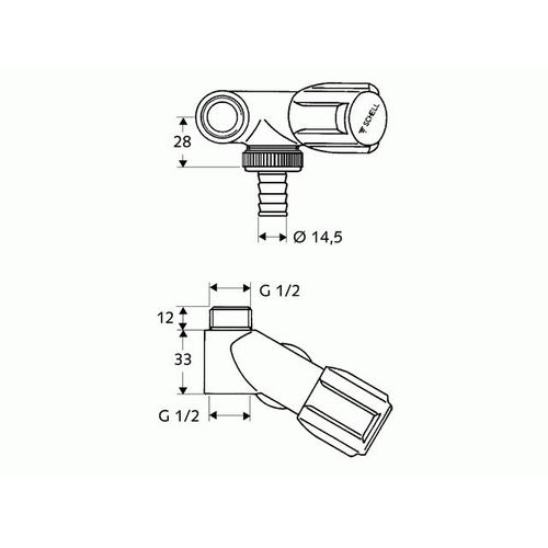 Schell NA-Ventil COMFORT mit RFV 1/2" chrom für Einzelzapfstellen 033090699