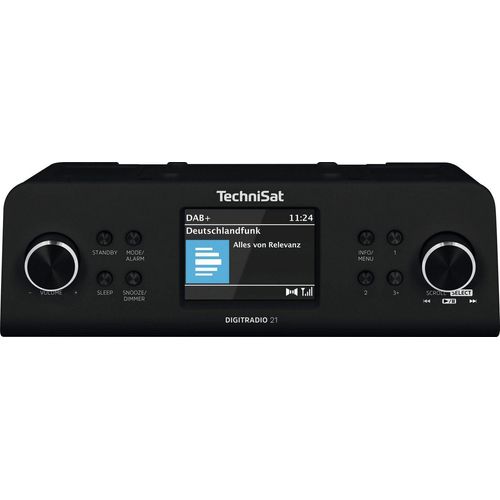 TechniSat DIGITRADIO 21 Küchen-Radio (Digitalradio (DAB), UKW mit RDS, 2 W, Unterbau-Radio,Küchen-Radio), schwarz