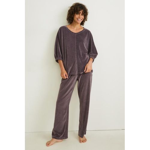 C&A Pyjamashirt, Paars, Maat: S
