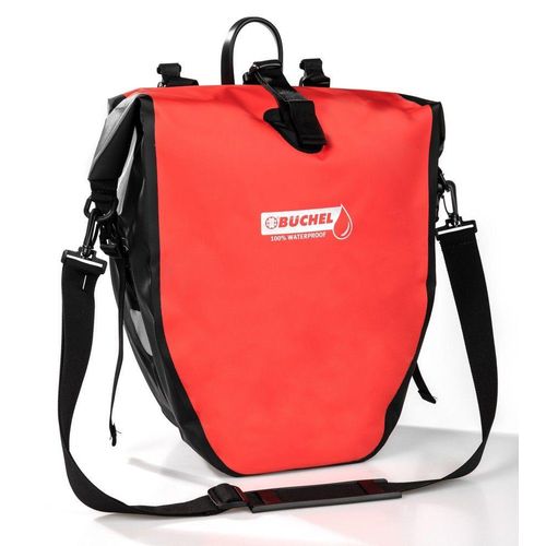 Wasserdichte Fahrradtasche - Schwarz/Rot