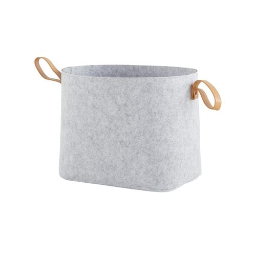 Aufbewahrungskorb - grau - Filz - 30 cm - 26 cm - cm 20,0 - Sconto