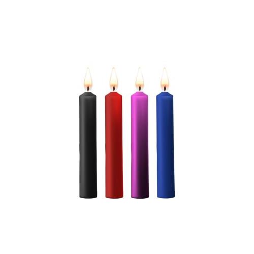 Kit 4 Bougies BDSM Colorées Teasing Wax Candles