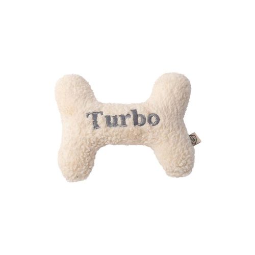 Personalisierter Hundeknochen TEDDY I beige (Farbe: pink)
