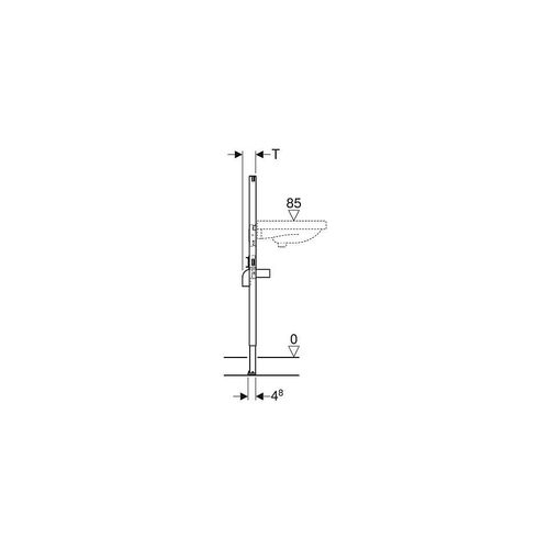 Geberit Duofix Element für Waschtisch 112cm, für Trockenbau, Standarmatur 111430001
