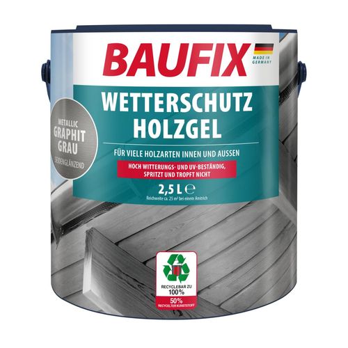 Wetterschutz-Holzgel graphitgrau metallic 2,5L