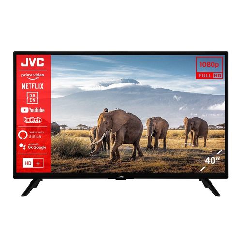 JVC LT-40VF3056 LCD-LED Fernseher (100 cm/40 Zoll, Full HD, Smart TV, HDR, Triple-Tuner, 6 Monate HD+ inklusive), schwarz